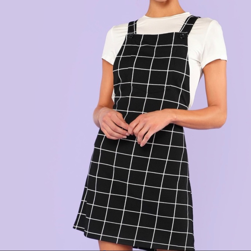 Grid Overall Dress